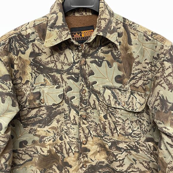Canyon Guide Outfitters Men Camo Button Shirt Jacket Size Medium B355 -6 - Picture 12 of 16